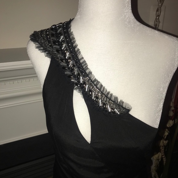 BeBe | Black One Shoulder Embellished Top - Picture 9 of 9